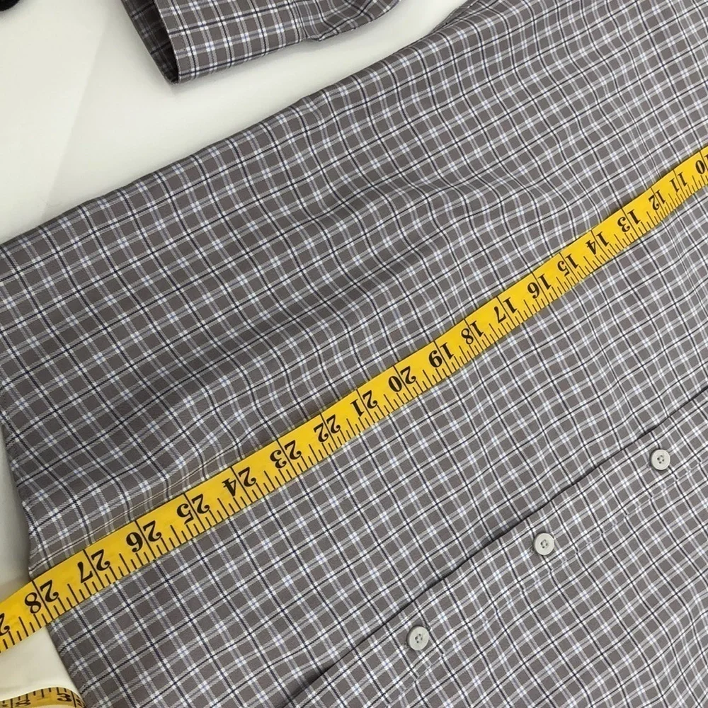 Untuckit Size L Long Sleeve Button Down Wrinkle Free 100% Cotton Maschitano